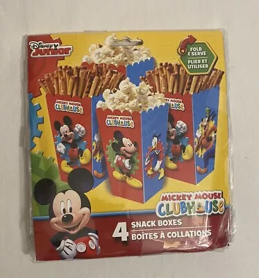 Disney Junior Mickey Mouse Clubhouse 4 Snack Boxes/Party Favors NEW-USA • $7.99