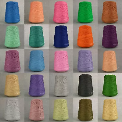 £17.95 • Buy SUPER SOFT PURE WOOL DOUBLE KNITTING YARN 400g CONE 8 BALLS HAND MACHINE KNIT DK