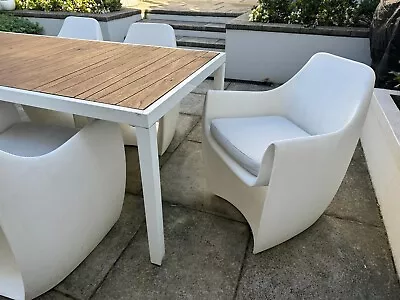 Italian White Outdoor Dining Chairs X 6 (pick Up From Paddington) • $600