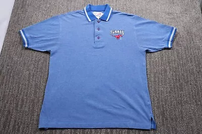 Vintage SMU Mustangs College Football Heavyweight Short Sleeve Polo Men's M • $29.77