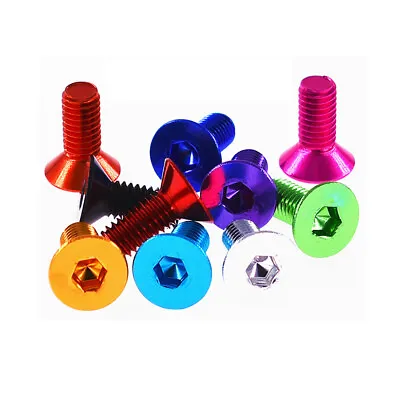 M4 X 6-8mm Countersunk Bolt Allen Screw Anodised Hex Head Universal Colours • $2.43