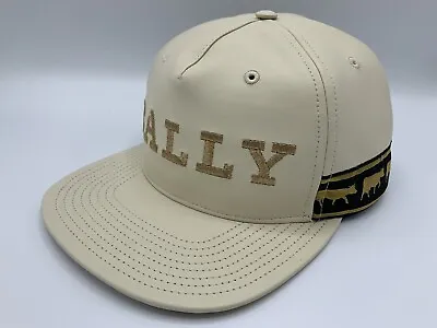 Bally Animals Ivory Leather Adjustable Cap Size Large 59 Made In Italy • $99