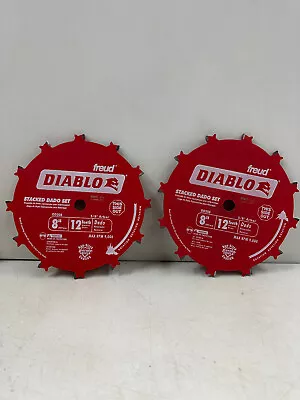 DIABLO 8 In. X 12-Tooth Stacked Dado Saw Blade Set Of 2 • $65.90