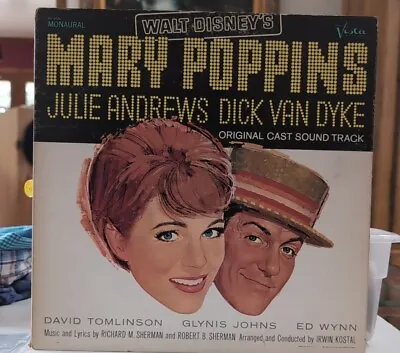 Walt Disney's Mary Poppins Julie Andrews 1964 Vinyl Record Buena Vista BV-4026* • $5.88