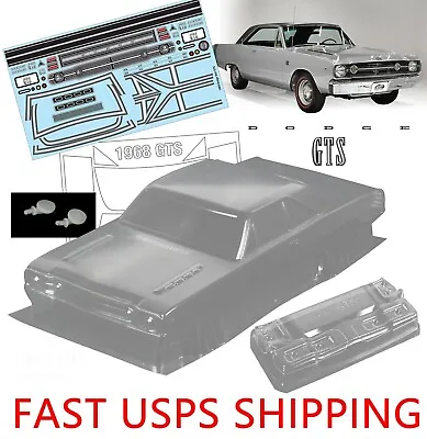 1/10 RC Drift Racing 1968 Dodge GTS Clear Transparent Body Shell 200mm • $38.69