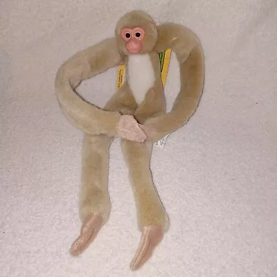 Plush Stuffed Animal MONKEY JAPANESE MACAQUE Hug Wild Republic 12  Tan 1998 • $30