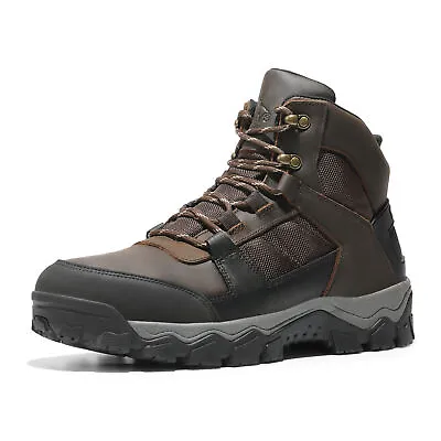 Mens Hiking Boots Waterproof Mid Top Trekking Boots Leather Work Boots US Size • $27.99