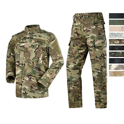 2PCS Army Mens Tactical Suit Military Outdoor Combat Coat Pants Camo Uniform • $60.75