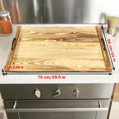 Noodle Board Stove Cover Pine Wood Stove Top Cover Fit: Electric Stove Gas Stove • $47