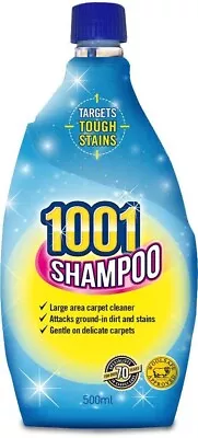 1001 Carpet And Upholstery Shampoo 500ml Cleaning Solution Pack Of 1 • £5.47