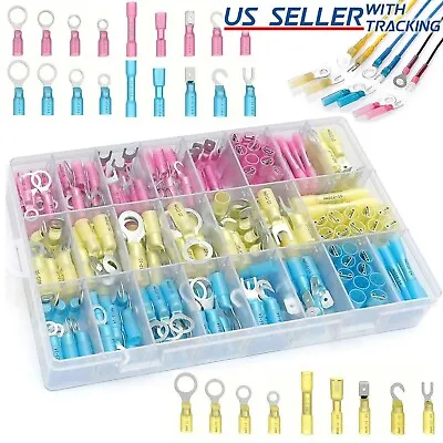 270pcs Heat Shrink Wire Connectors Marine Automotive Waterproof Terminals Set • $15.99