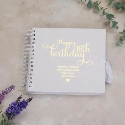 Personalised 18th Birthday Scrapbook Photo Album Or Guest Book Gift WSPR-17 • £15.99