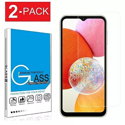 2 Pack Premium Tempered Glass Screen Protector  For Samsung Galaxy A14 5G • $3.59