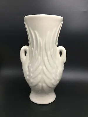 Vintage Haeger Pottery Double Swan Vase 9  H • $18