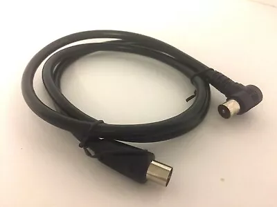 £2.15 • Buy 1M Right Angle Male To Male TV Aerial Fly Lead Coaxial Cable Black GEN4