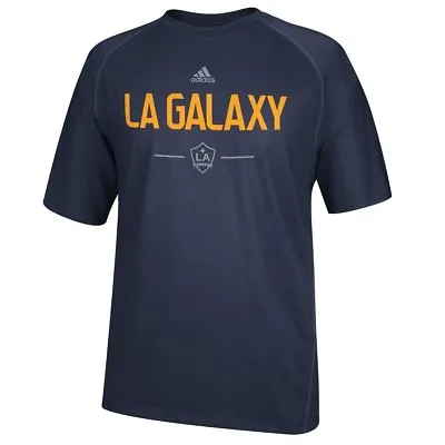 LA Galaxy Heather Navy Climalite Authentic Practice T Shirt By Adidas • $19.95