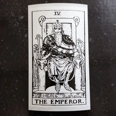 ♆ The Emperor Tarot 4 X 2.5  Waterproof Vinyl Sticker [💪 HQ Durability!] Decal • $5.16