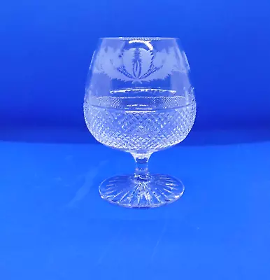 Edinburgh Crystal Thistle Brandy Glass  5 1/4  135mm Signed In Excellent Cond • £45