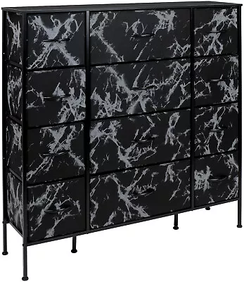 Sorbus Dresser W/ 12 Drawers - Marble Collection Bedroom Furniture Storage Chest • $129.99