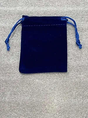 (1) Velvet Drawstring Pouch - Blue 3  X 3 1/2  - Coin Bag • $5.99