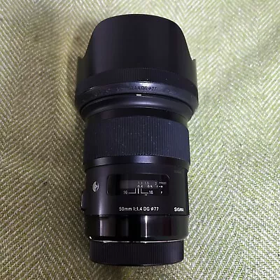 Sigma 50mm F/1.4 DG HSM Art Lens Canon + Carry Case + Lens Hood • £375