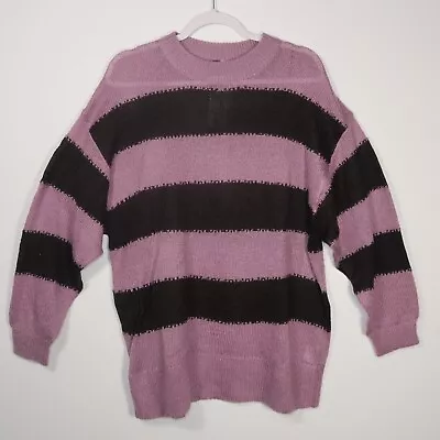 NWT H&M Divided Oversized Crewneck Knit Sweater Women's Size Small Stripes • $13.95