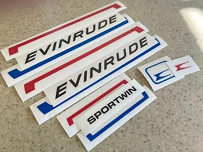 Evinrude Sportwin Vintage Outboard Motor Decals Vinyl + FREE Shipping! • $18