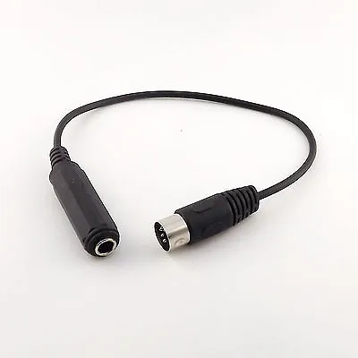 Din Male 5 Pin To 6.35mm Female Stereo Socket MIDI Audio Cable For Speaker 30cm • $3.99