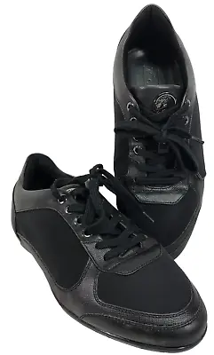 Versace Collection Men’s Black Paneled Leather Dress Sneaker Size 41 (US 10.5) • $144.99