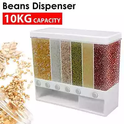 10KG Rice Cereal Multigrain Dispenser Storage Box Kitchen Food Container Auto • $39.99