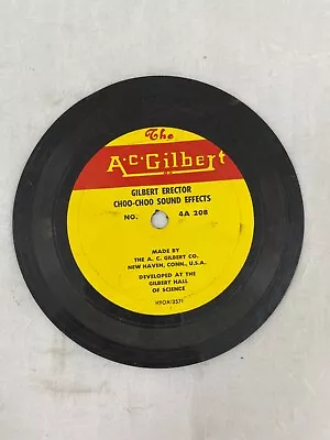 A.c. Gilbert Erector Choo-choo Sound Effects / Amusement Park Music 4a208 Record • $40.60