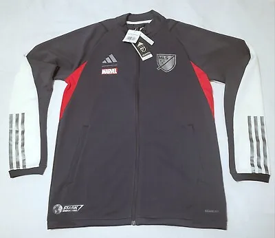 NWT Adidas 2023 MLS All-Star X Marvel Anthem Jacket Full Zip Gray MEDIUM HZ2017 • $49.99