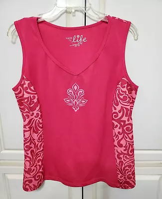 Made For Life Women Top Pink Size Large L Sleeveless Activewear Tank NNN-3 • $14.99