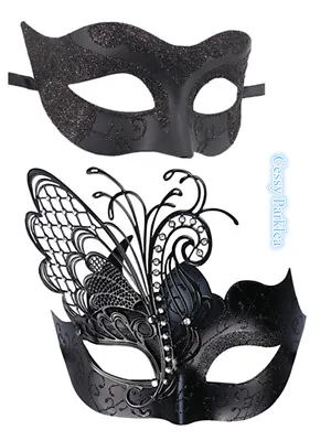 SN-F2-3 Luxury Couples Black Swan Venetian Masquerade Masks • $6.41
