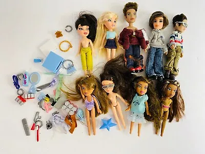 Bratz Mini Dolls 4” Inch 2000s Lot Of 9 And Accessories NO SHOES On Girl Dolls • $24.99