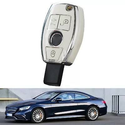 TPU Key Case Fob Cover Shell Holder White Silver For Mercedes Benz Accessories • $7.62