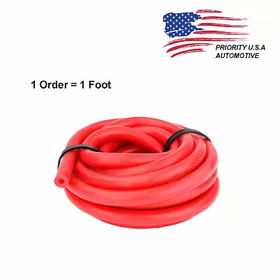 10mm 3/8  RED Vacuum Silicone Hose Racing Line Pipe Tube 1 Foot Per Order • $2.69