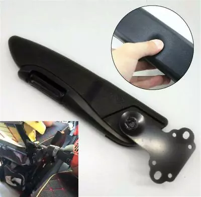 Universal Car Truck Right Armrest Seat Mount Arm Console Pad 38cm Black Leather • $52.43