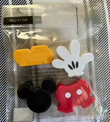 Mickey Mouse 4 Magnets Clips Authentic Walt Disney Parks Glove Sealed & New • $9.99