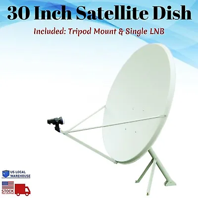 30 Inch 99cm Satellite Dish KU BAND FTA FREE TV With Tripod Mount And Single LNB • $163.25