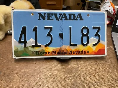 License Plate Vintage Nevada 413 L83 “Home Measure Nevada” $6 Bargain • $6