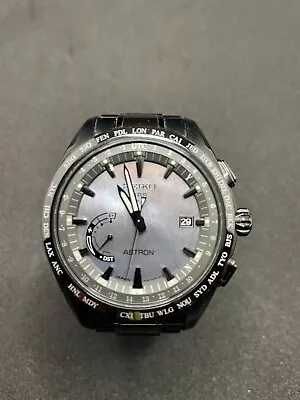 Seiko Astron Men's Black Mother Of Pearl Watch  SBXB091 8X22 0AF0 2 • $1090