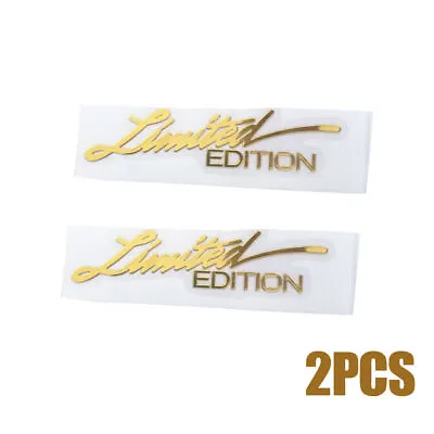 2x 3D Metal Limited Edition Logo Emblem Badge Sticker Decal Car Accessories Gold • $5.58