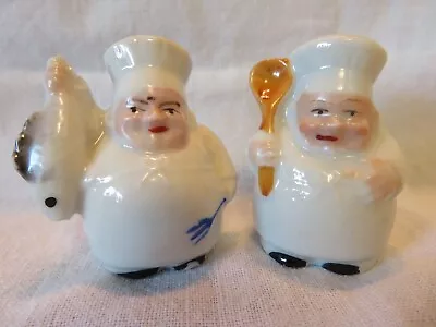 Vintage Japan Miniature Chefs Salt & Pepper Shakers • $7