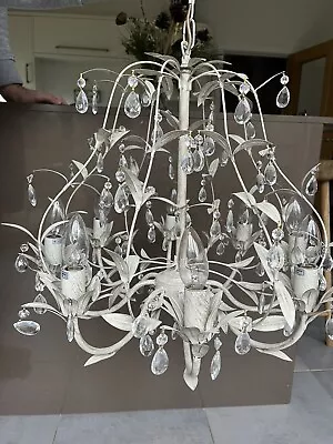£75 • Buy CHANDELIER - Laura Ashley, Crystal Droplets, Antique Finish