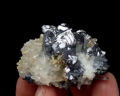 GALENA Lustrous Skeletal Crystals & QUARTZ ---- BULGARIA Madan /pi870 • $29.99