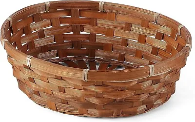 £10.99 • Buy BH Oval Bamboo Food Serving Basket Kitchen Restaurant Gift Packing X 5
