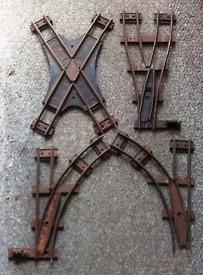 Hornby O Gauge Tinplate. Points & Crossing X 4. Incl. Y Point. Spares/Repair • £0.99