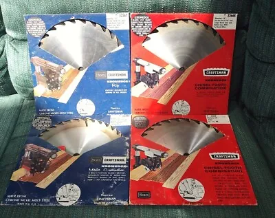 Vintage 4 Sears Craftsman 10  KROMEDGE Circular Saw Blades • $23.98