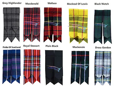 Scotish Mens Kilt Hose Sock Flashes Various Tartans (All Kilts Sports) • $12.97